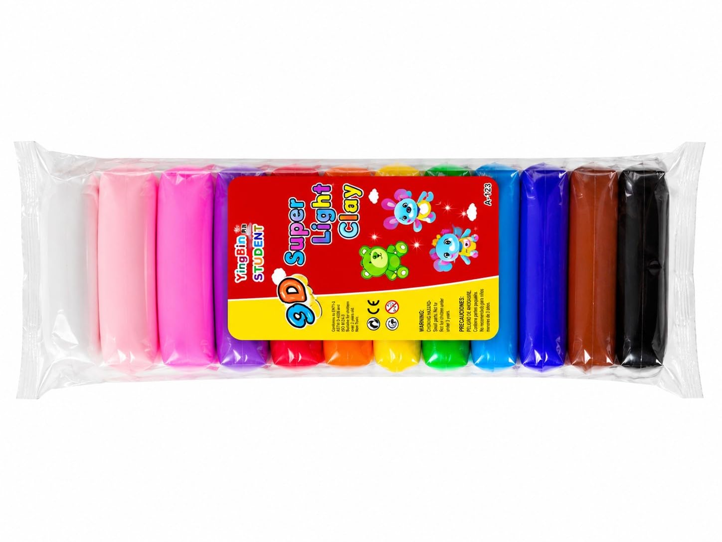 Super Light Clay for Kids – 12 Bright Colors Soft Air Dry Modeling Clay | Non-Toxic DIY Craft Clay for School Projects, Art & Craft, Creative Learning Gift Set-image-16