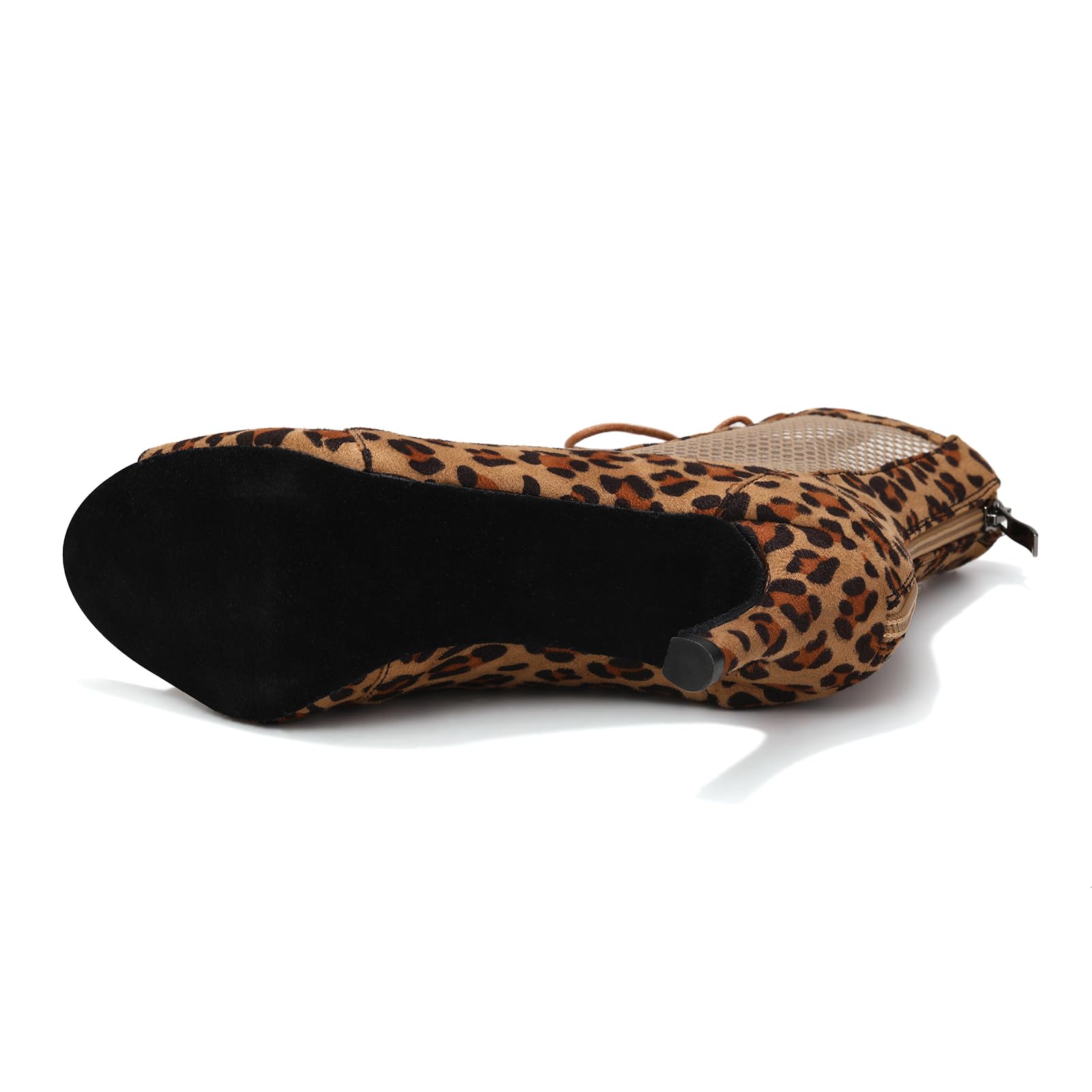 HIPPOSEUS Stivali da Ballo Latino Americano Donna con Punta Aperta Salsa Bachata Scarpe da Ballo da Sala Tango Valzer Moderno Stivaletti da Ballo