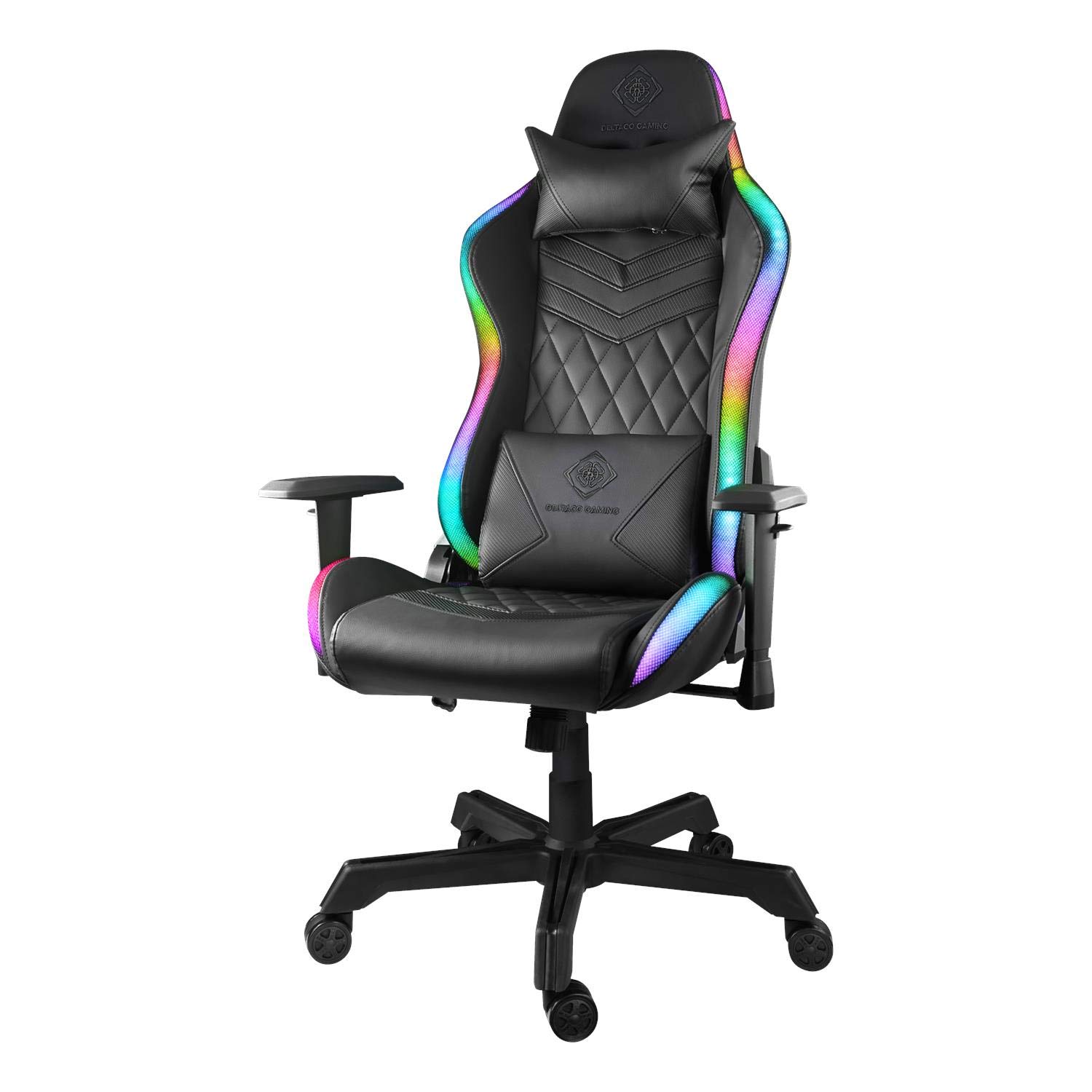 Deltaco GaM-080 Gamingstuhl Kunstleder M. Rgb Led Schwarz