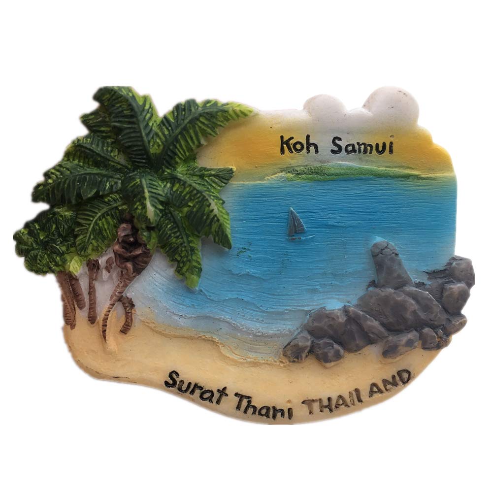 Weekino Koh Samui 32 Fridge Magnet Koh Samui Thailand Asia 3D Resin Handmade Craft Tourist Travel City Souvenir Collection Letter Refrigerator Sticker