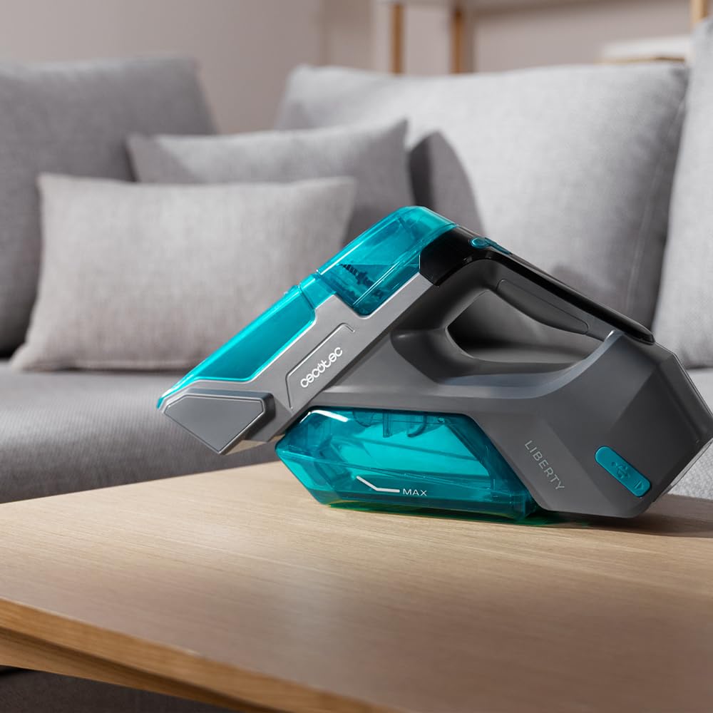 Cecotec MotorHand Kabelloser Handgeführter Teppichreiniger Conga Carpet&Spot Clean 2000. Polsterreinigungsgerät, 90W, Motorisierte Bürste, Spray, Autonomie 25 Minuten
