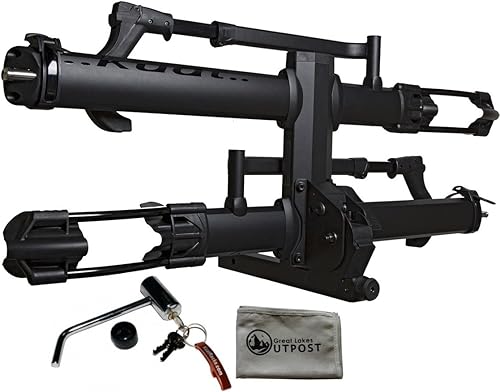 Kuat NV Base 2.0-1.25" - Soporte para 2 bicicletas - Negro satinado con bloqueo de enganche y paño Kuat de 1.25"
