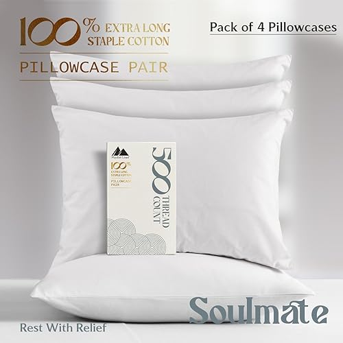 Miniatura 68 de Mayfair Linen 100% Cotton King Size Pillow Cases Set of 2-500 Thread Count Pillow Cases King Size Set of 2 (Dark Grey), Luxuriously Soft Hotel