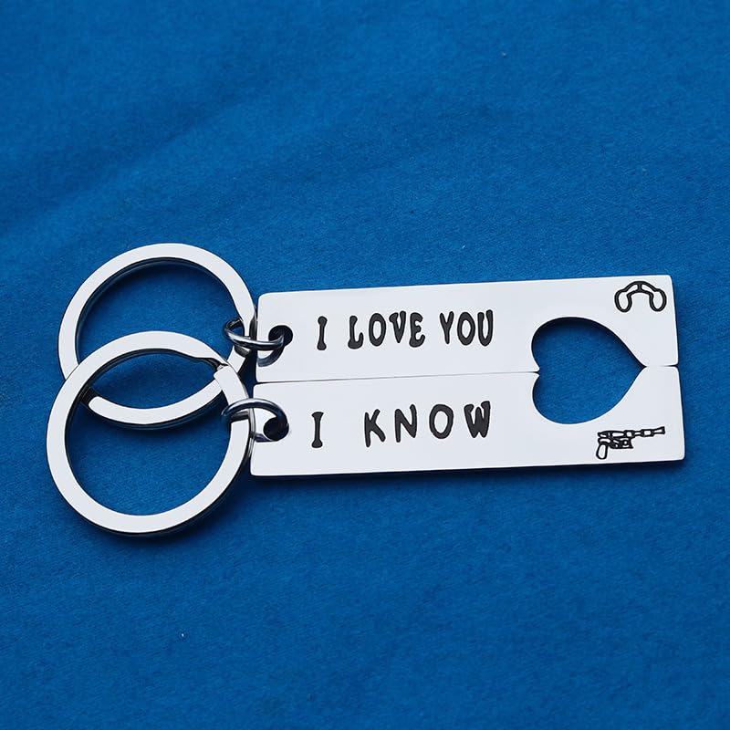 I Love You I Know Keychain Long Pendant Key Ring for Couples Fashion Love Titanium Steel Keychain Valentines Day Gifts3