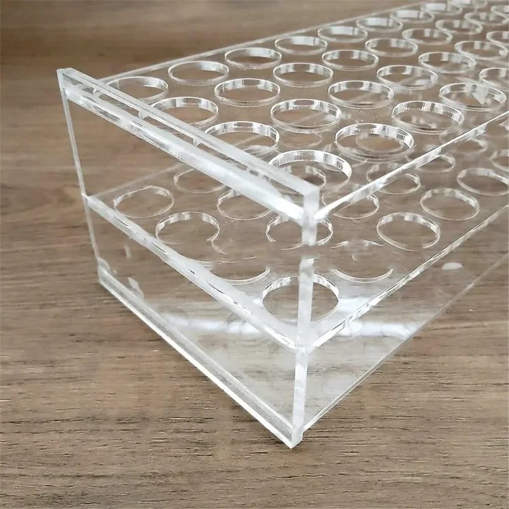 Verrerie et matériel de laboratoire 1 support de tubes en verre organique transparent, support de rangement for tubes à centrifuger, taille du trou: 13/16/19/21/26/31mm, consommable de laboratoire(31m