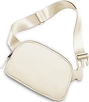 Vista 1 de Riñonera, bolsa para cinturón, correa ajustable ajustable de 40 pulgadas, para mujeres y hombres Beige