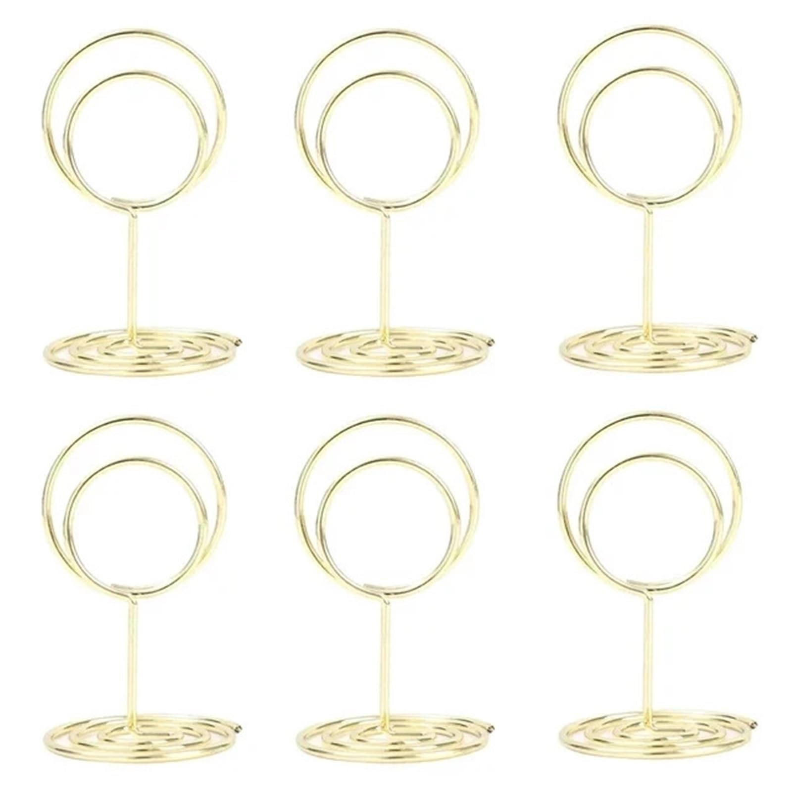 GOXQIT 24PCS Metal Place Card Holders Photo Clip Stands Wedding Table Number Name Sign Stand Birthday Party Home Decoration Supplies For Party(TYPE B)