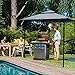 COBANA Grill Gazebo 8’x 5’ Outdoor Patio Backyard BBQ Grill Shelter Double Tiered Soft Canopy Top with Steel Frame and Bar Counters, Gray