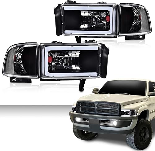 Vista 65 de PIT66 Conjunto de faros delanteros LED DRL BAR compatible con GMC Sierra 1999-2007 /Sierra 2500/99-06 GMC Yukon 1999-2004, accesorios de luces