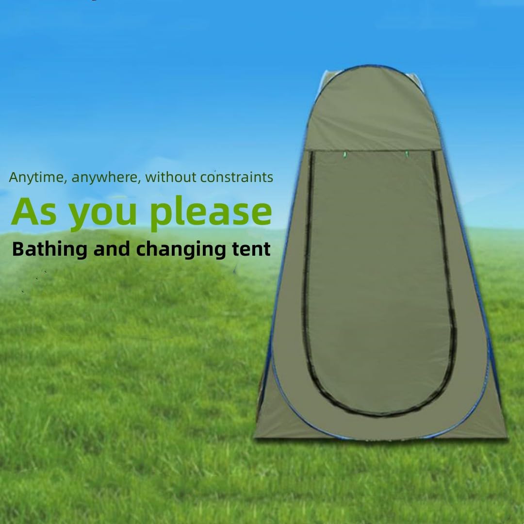 Spazioso spogliatoio, tenda portatile da campeggio all'aperto, tenda pop-up per la privacy, tenda da doccia automatica, capanno per cambio pesca, robusta e facile da piegare (arancione)