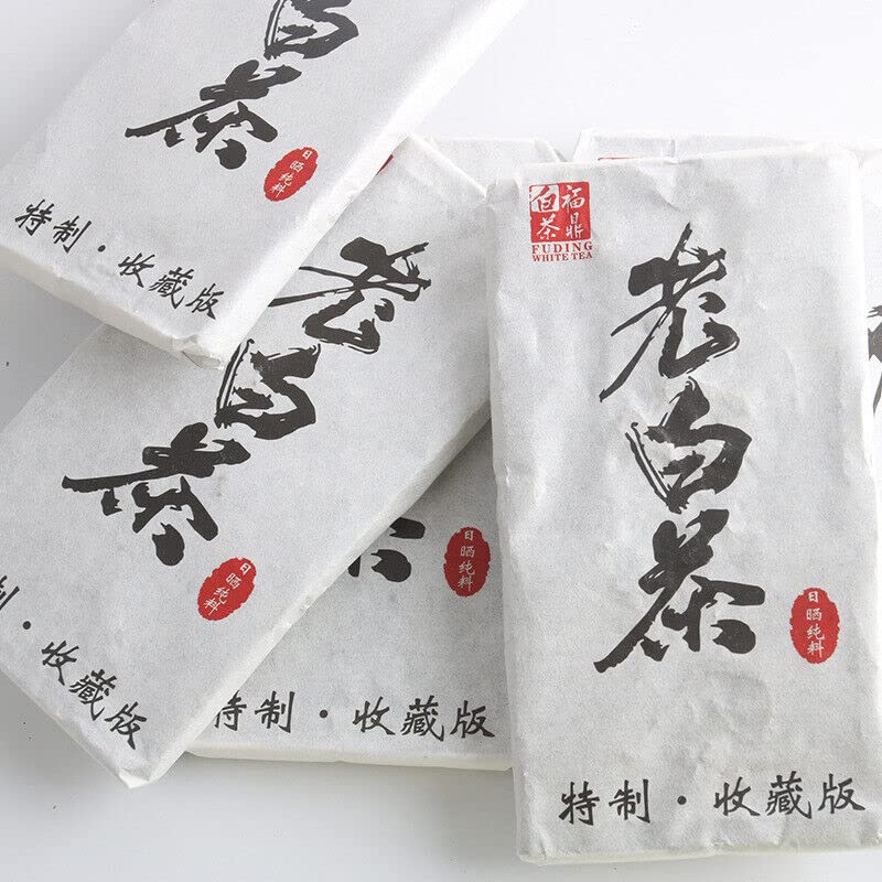 Thé blanc Fuding Shou Mei brique alpine de 500g thé chocolaté parfumé aux dattes