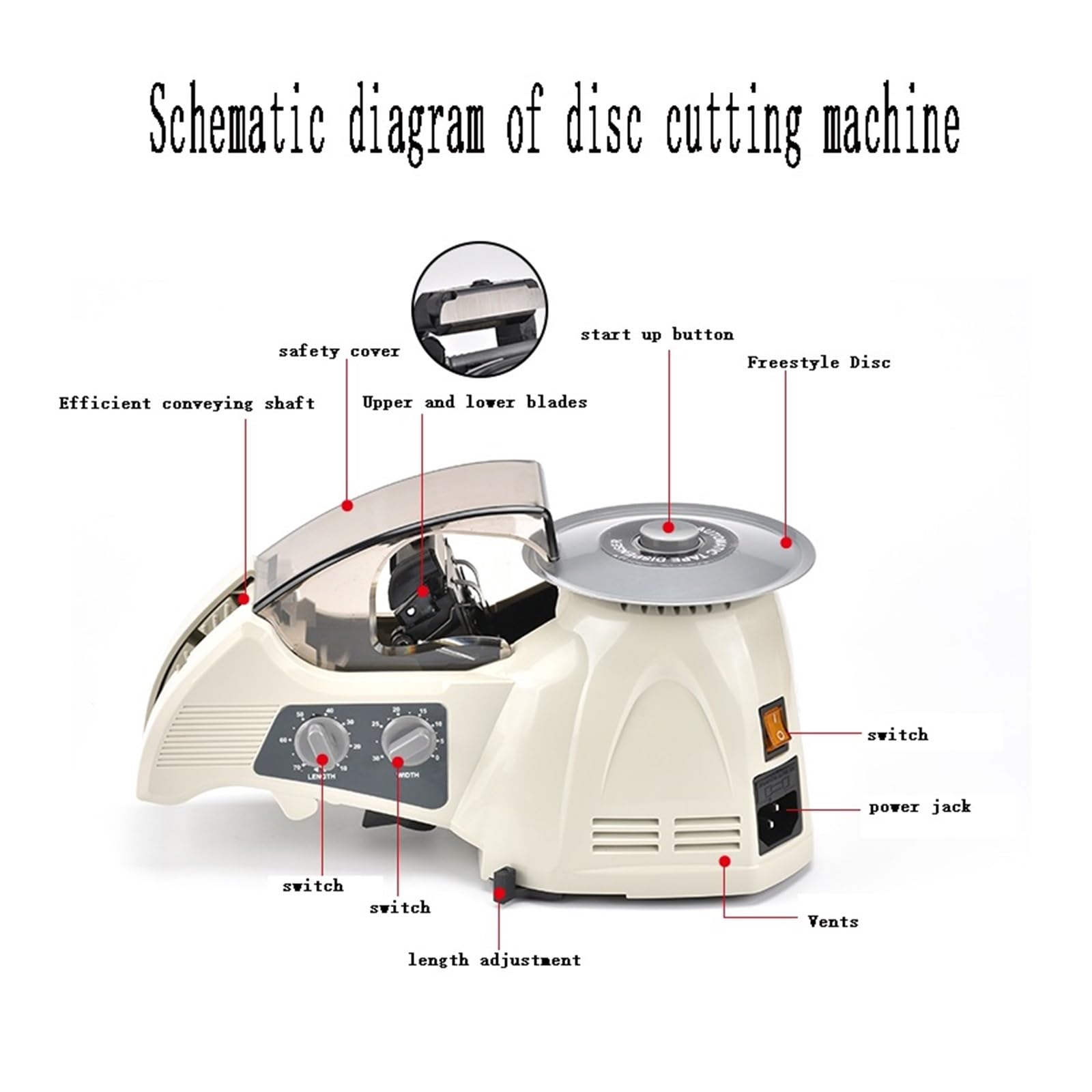 Machine de découpe de ruban automatique RT-3000, disque 5-25mm, longueur 10-60mm, distributeur papier auto-adhésif