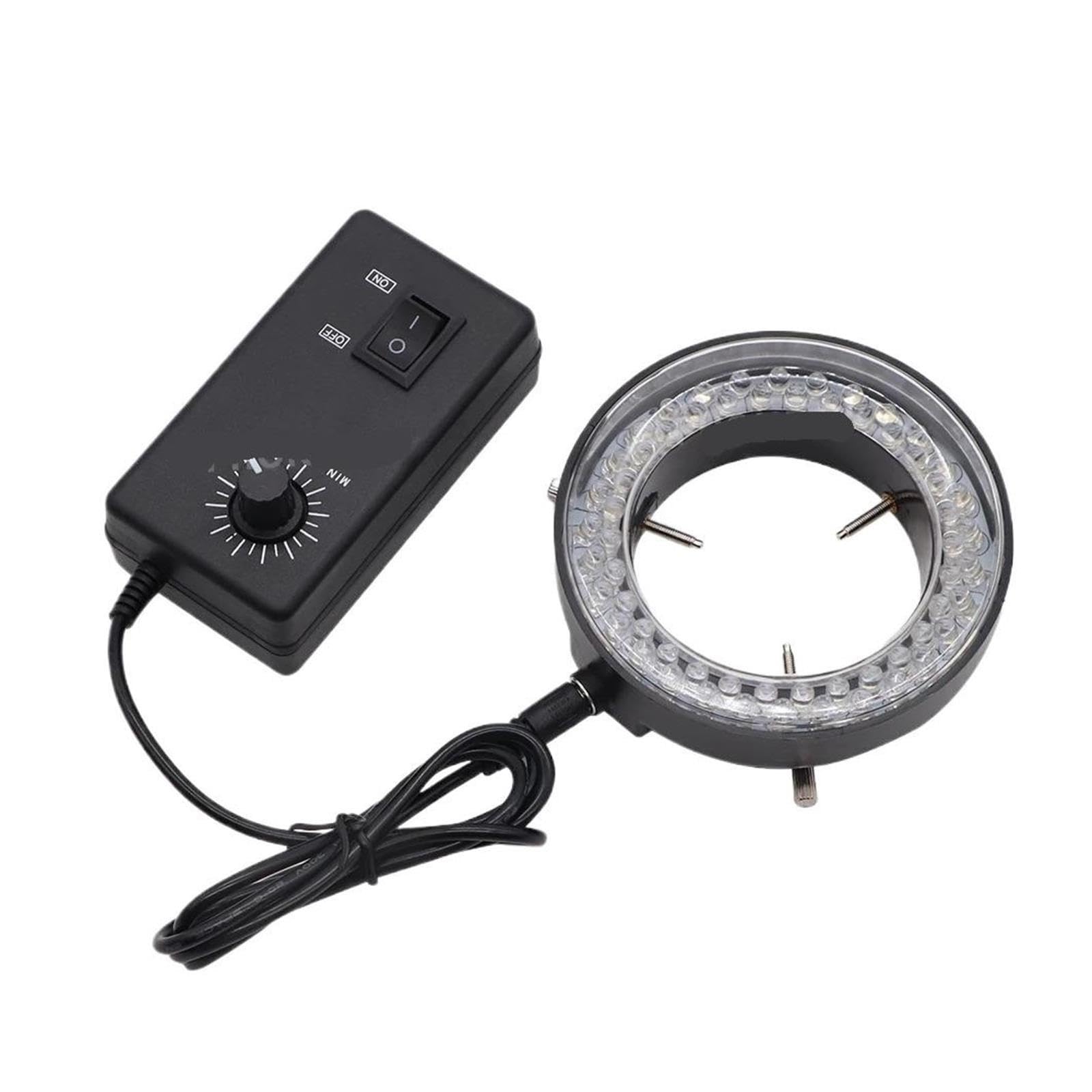 Fotocamera con obiettivo for microscopio industriale con luce ad anello