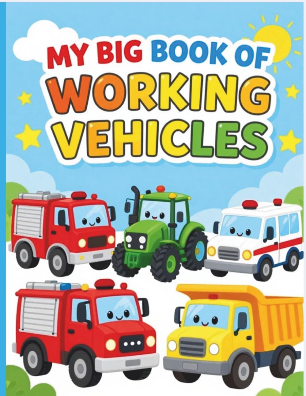 MY BIG BOOK OF WORKING VEHICLES: COLORING BOOK FOR PRESCHOOLS KIDS