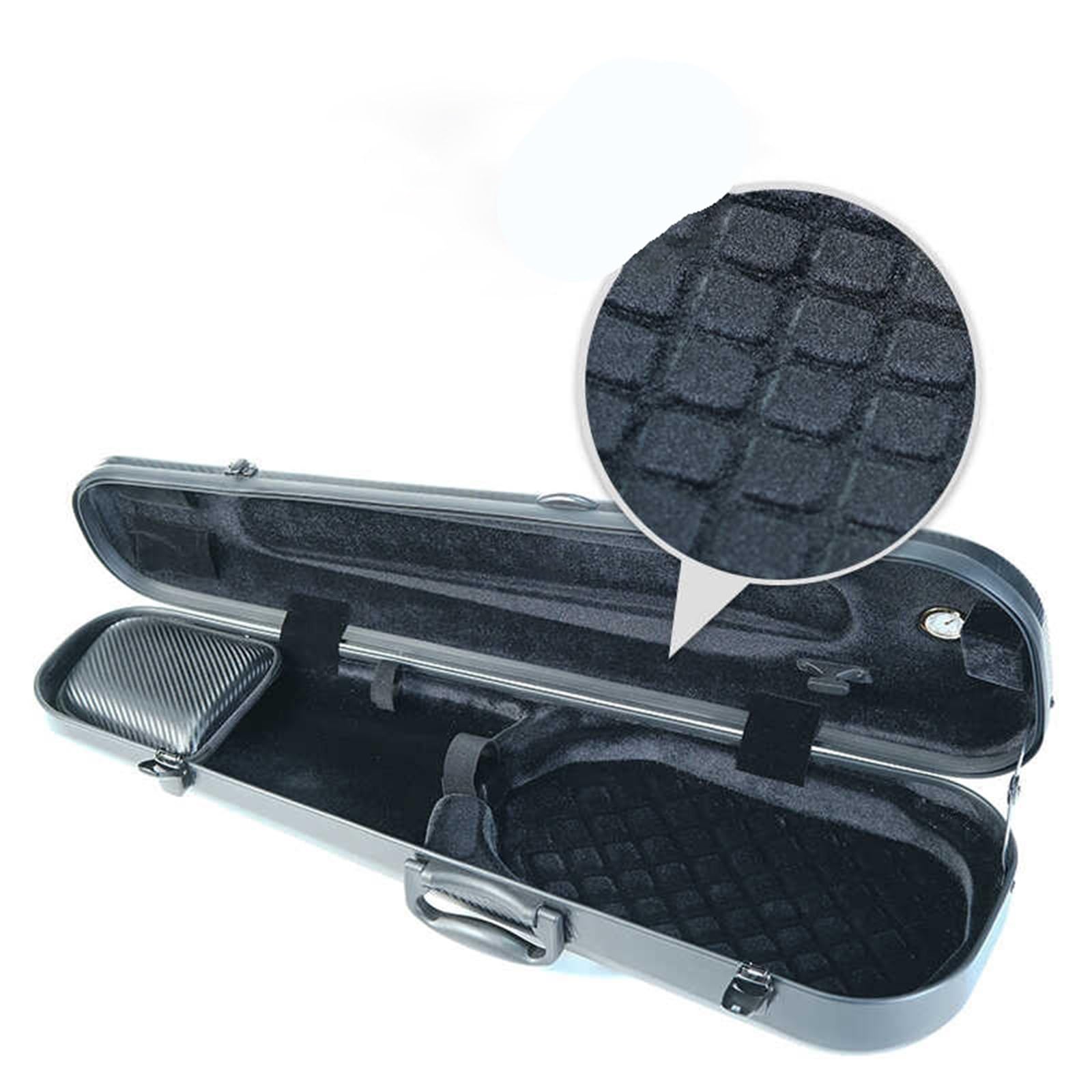 Custodia Per Violino Custodia Per Violino Impermeabile Con Cinturino Ultraleggero In Fibra Di Carbonio Resistente All'usura Custodia professionale per violino(Dark black)