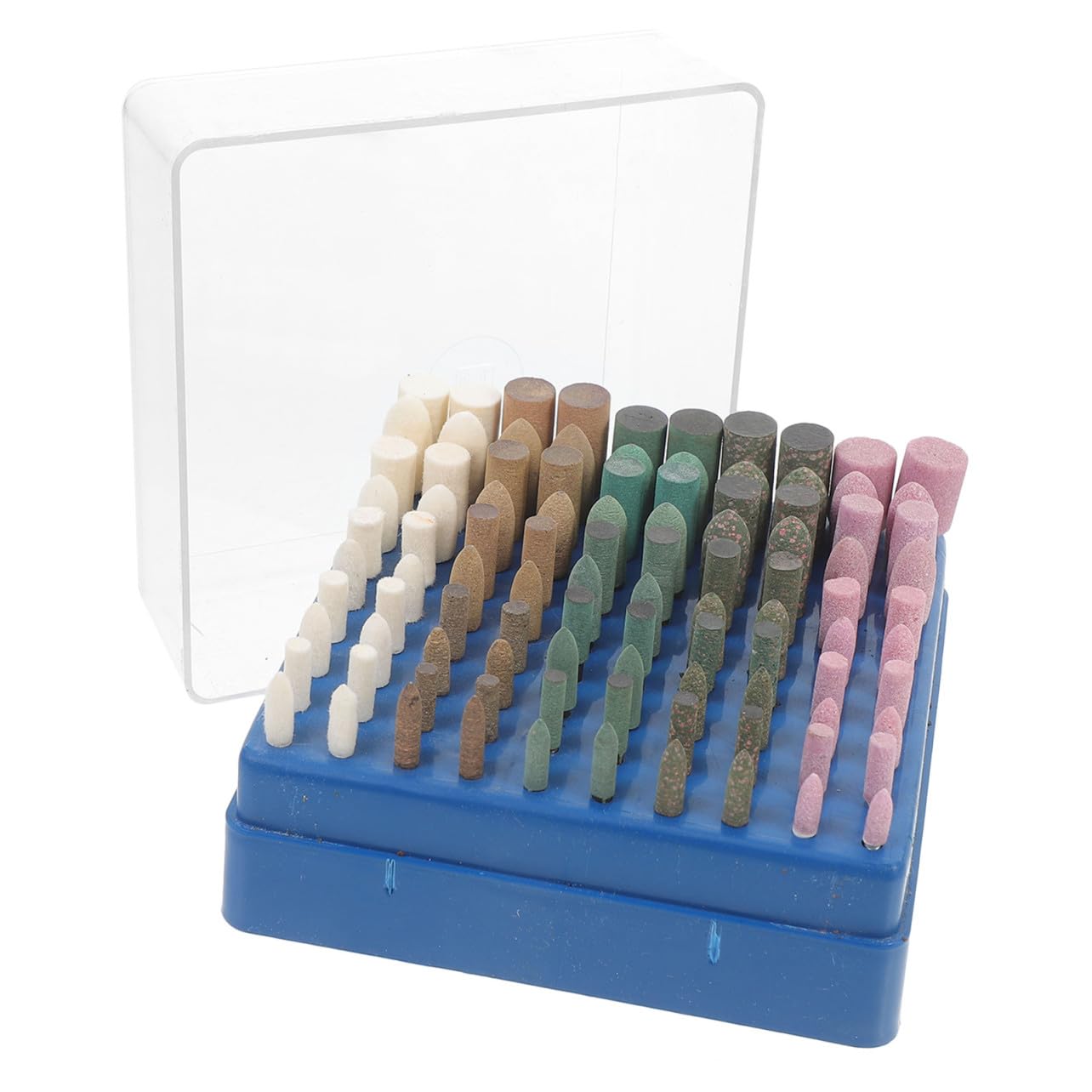 Gatuida Set di Punte per Lucidatura e Smerigliatura per Utensile Rotativo, 100 Pezzi, Lana, Gomma e Acciaio, Compatto e Leggero per Officina e Casa