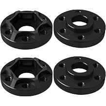 4pcs RC Accessories Aluminum 12mm Wheel Hex Hub Adapter Wheel Extension for 1/10 RC Crawler 1.9inch or 2.2inch Wheel RimAxial Scx10 Trx4 Wraith Gen7 Gen8 D90 CC01 1/10 RC Crawler Black 6mm
