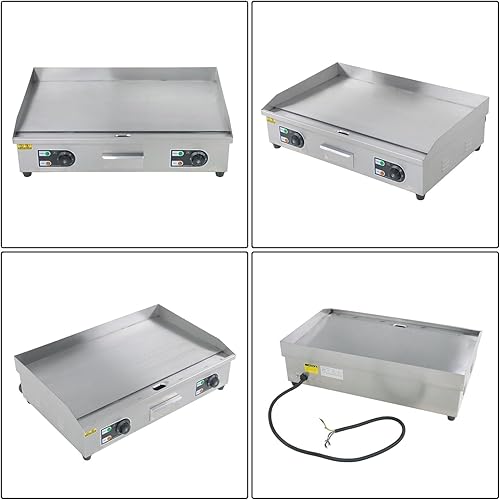 Miniatura 7 de findmall 30 Inch Commercial Electric Griddle 3000W Countertop Flat Top Grill for Both Home and Commercial Environments