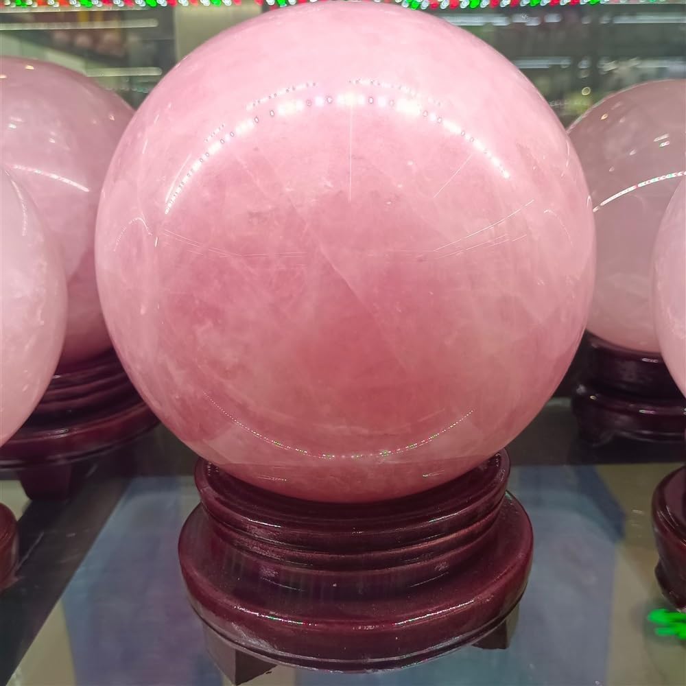 Crystal Ball Ore Home Office Decoration Craft Attract Peach Blossom Love Marriage Stone Ornaments (Size : 50-55mm)