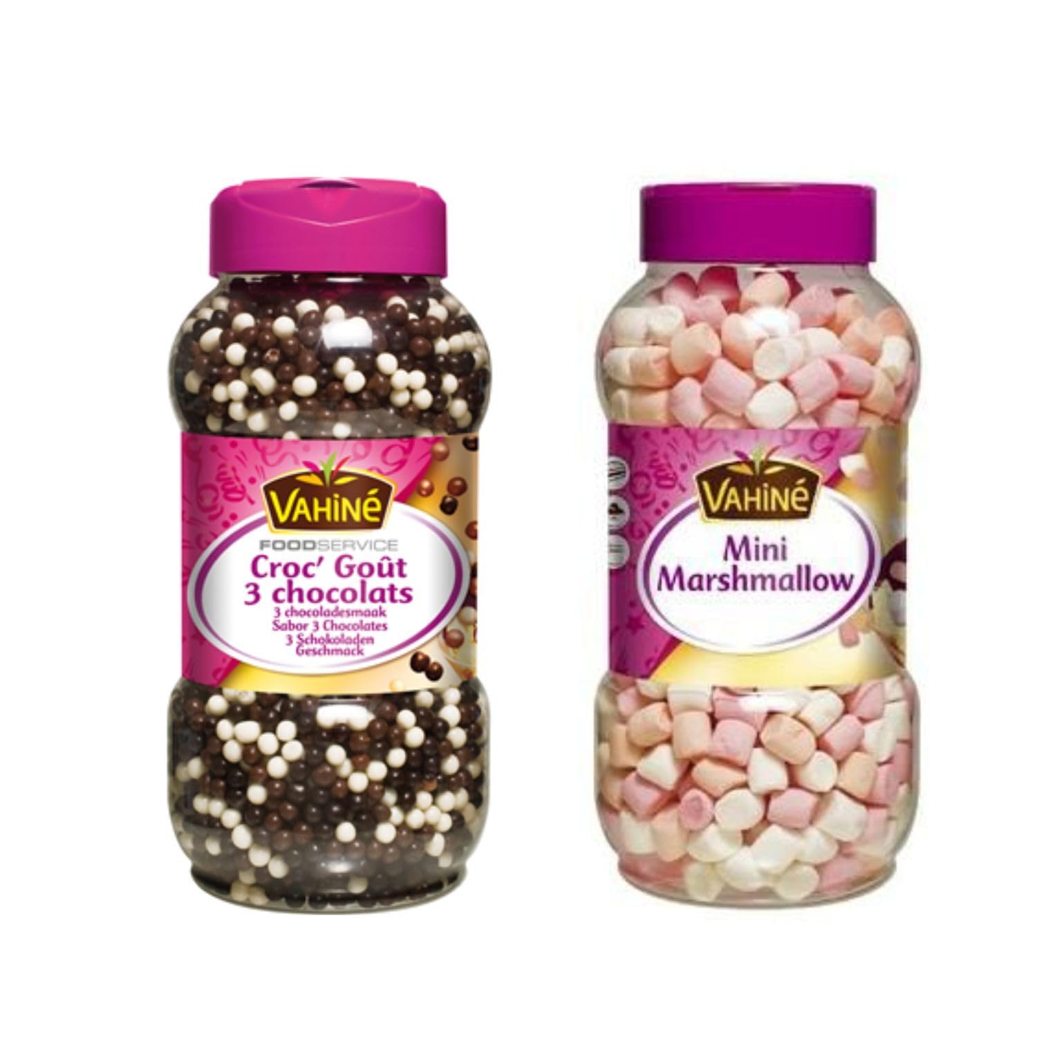 Vahiné: Croc' sabor 3 chocolates 400 g & Mini marshmallows 150 g