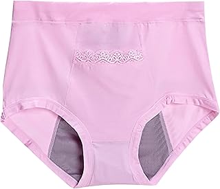 Gran bolsa de ropa interior textil para mujer, menstrual, cálida cintura alta, antifugas laterales, tía grande, ropa interior higiénica fisiológica, mono para hombre, Rosa., 4XL