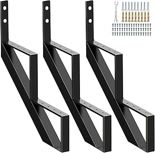Steel Stair Riser 2 Step, Metal Stair Stringers for Deck Height 19.5 inches, Steel Stair Step Riser for Outside Stairs 3 Pack