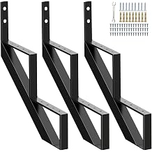 Steel Stair Riser 2 Step, Metal Stair Stringers for Deck Height 19.5 inches, Steel Stair Step Riser for Outside Stairs 3 Pack