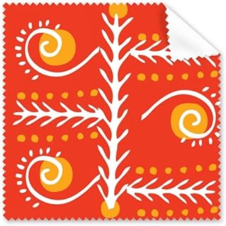 Orange Line Mexico Totems Ancient Civilization Cleaning Cloth Phone Screen Glasses Cleaner 5pcs