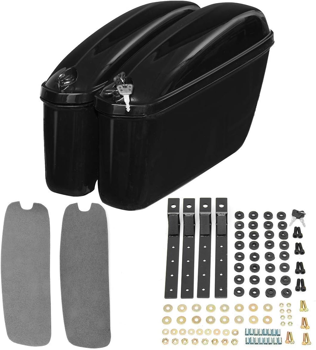VISTARIC Bolsas de Sillãn rÃgidas Laterales para Motocicletas Negras de 22L  Maletas con Soporte para Honda/Harley Touring : Amazon.es: Coche y moto