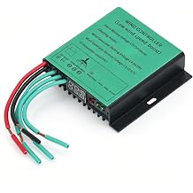 MPPT Wind Turbine Charge Controller, 100W 600W 12V 24V IP67 Wind Generator Controller Universal Generator Low Voltage Boost with LED Indicator for Wind Turbine