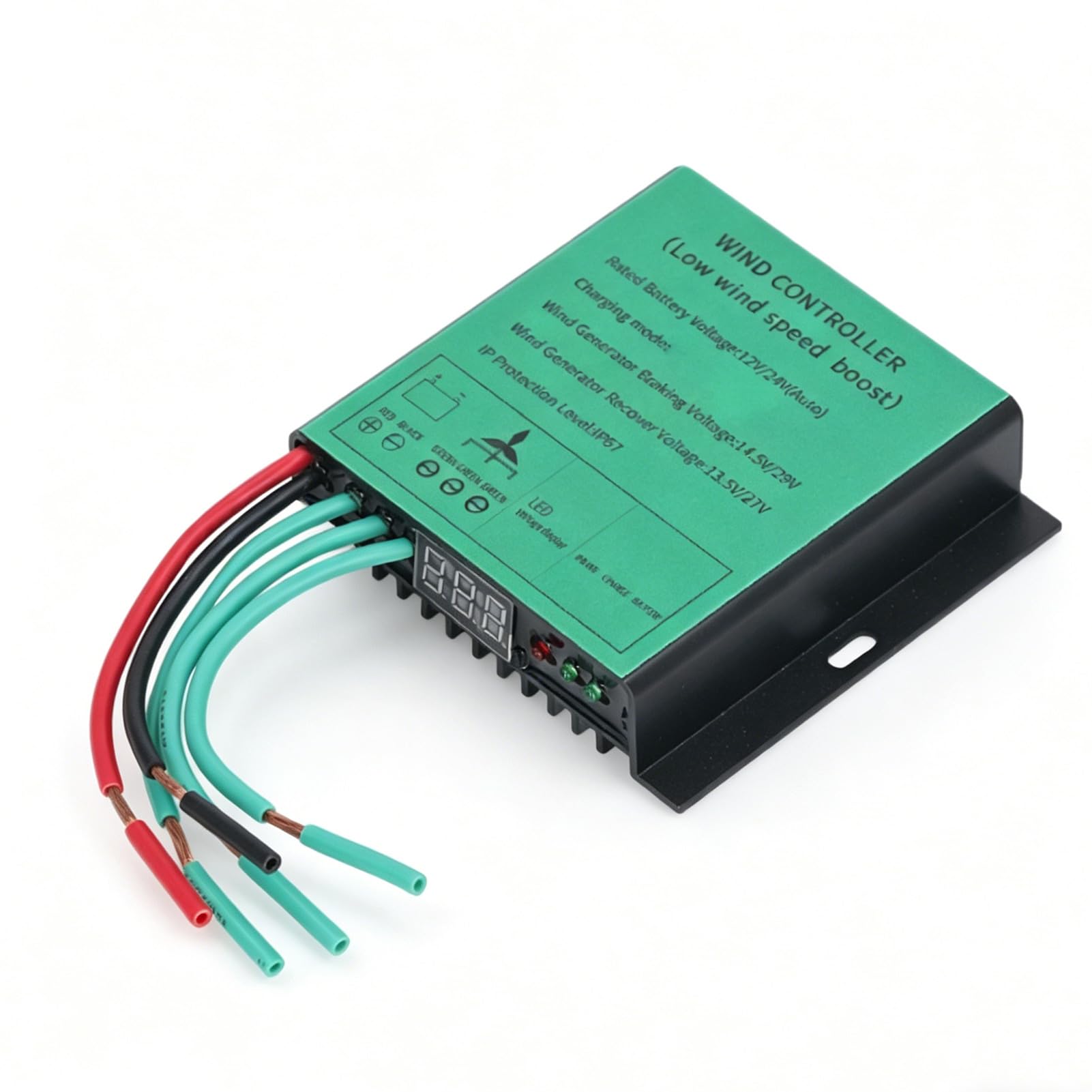 Controlador de carga MPPT para turbinas eólicas, 100W-600W 12V/24V ajuste automático resistente al agua IP67 ajuste automático generador universal de bajo voltaje para generación de energía