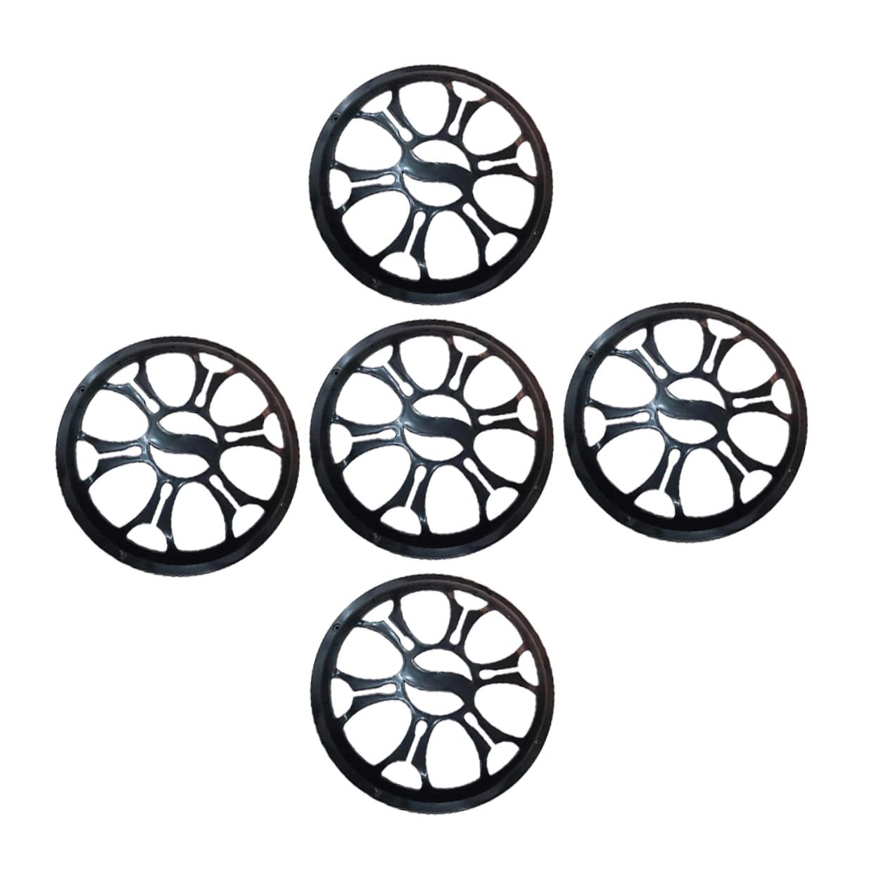 Uonlytech 5pcs Speaker Grill Cover Plastic Horn Decorative Circle Protector Lightweight Speaker Part Audio Against Rips and Tears