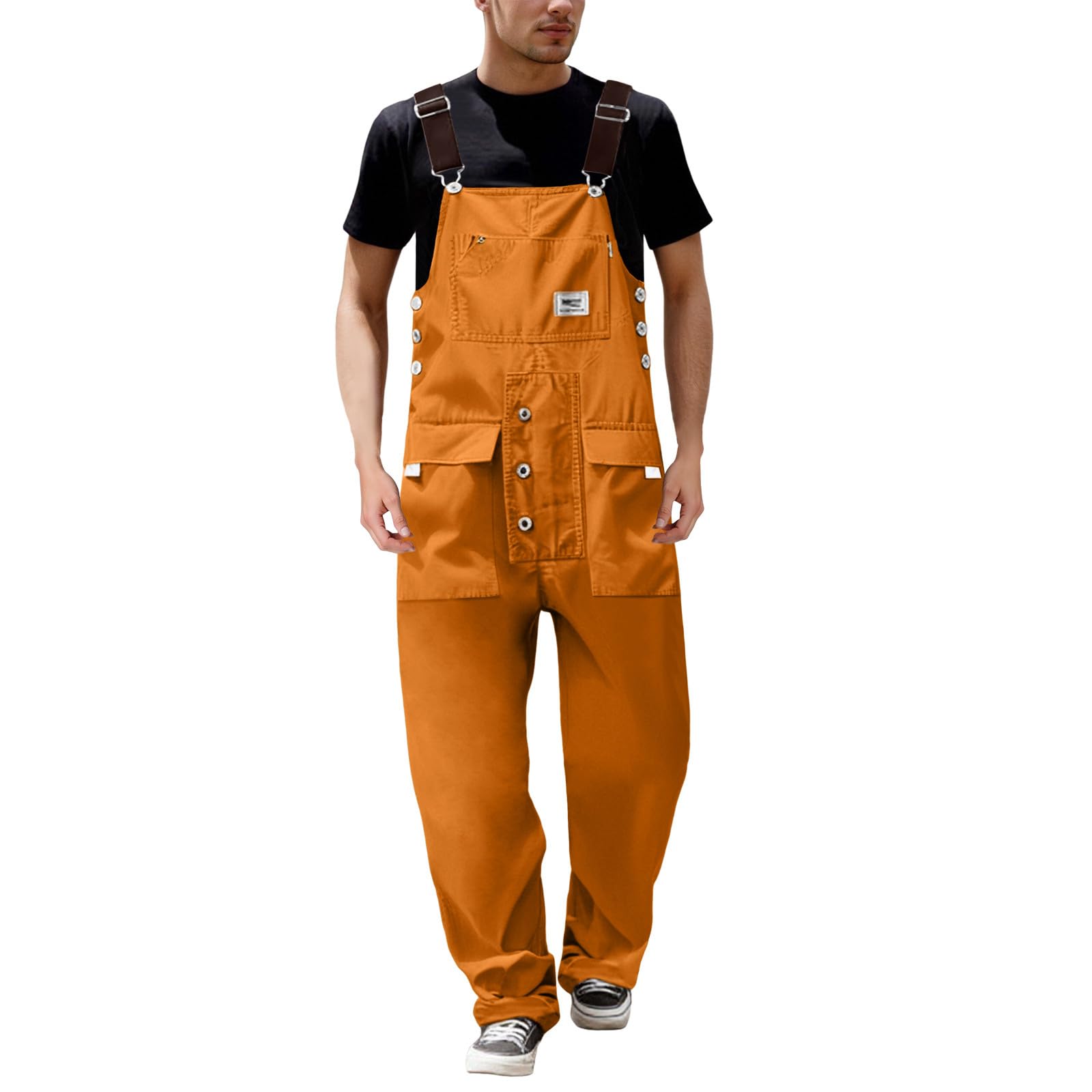 Latzhose Herren Arbeitshose Overalls Cargo Jeans Retro Jumpsuit Arbeitskleidung mit Verstellbaren Trägern und Praktischen Werkzeugtaschen Schutzhose Berufsbekleidung Streetwear