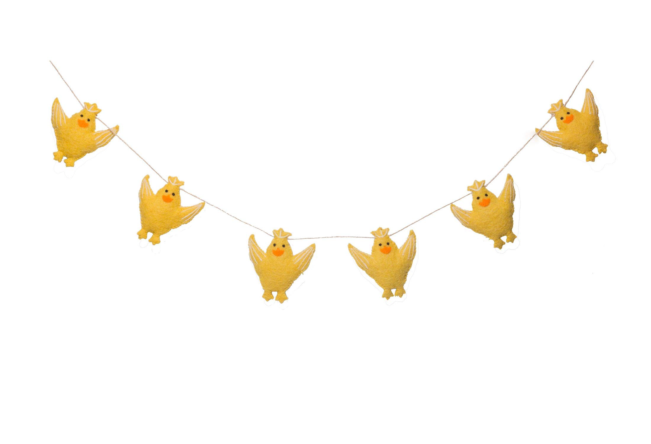 Guirlande en feutre poussins pour embellir une fête de Pâques
