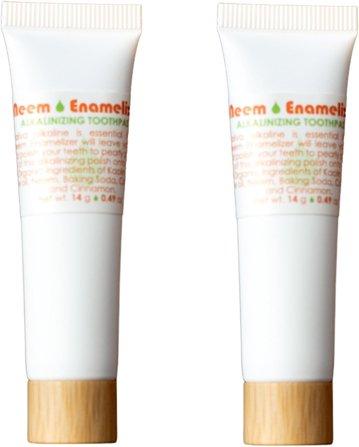 Living Libations - Organic Neem Enamelizer Toothpaste | Natural, Wildcrafted, Vegan Clean Beauty (2 Pack; 0.34 oz | 10 mL Each)