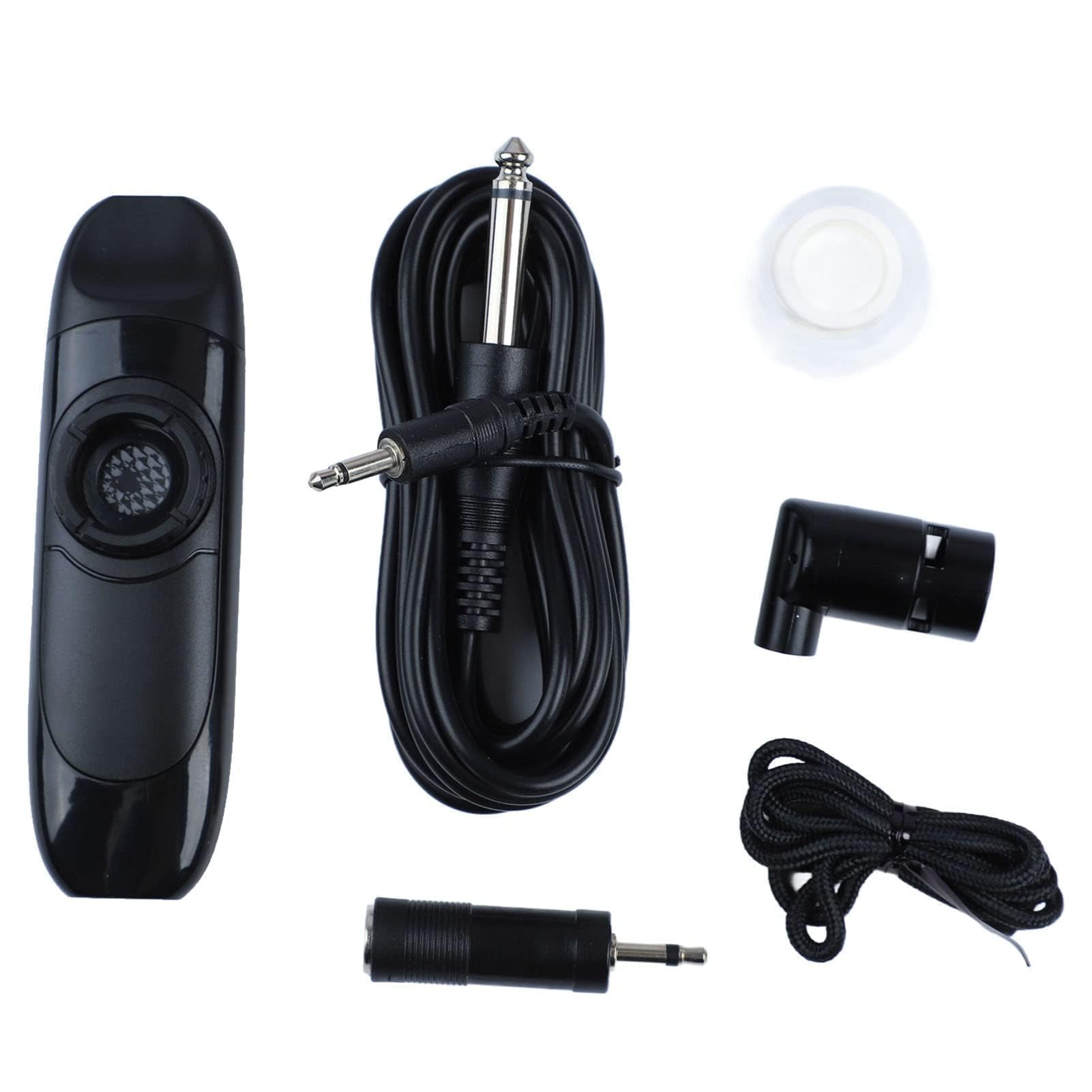 Kazoo Eléctrico, Juego de Kazoo Portátil Pequeño de Resina de Aleación de Aluminio Profesional de 11 Cm con Pastilla para Rendimiento (Negro)
