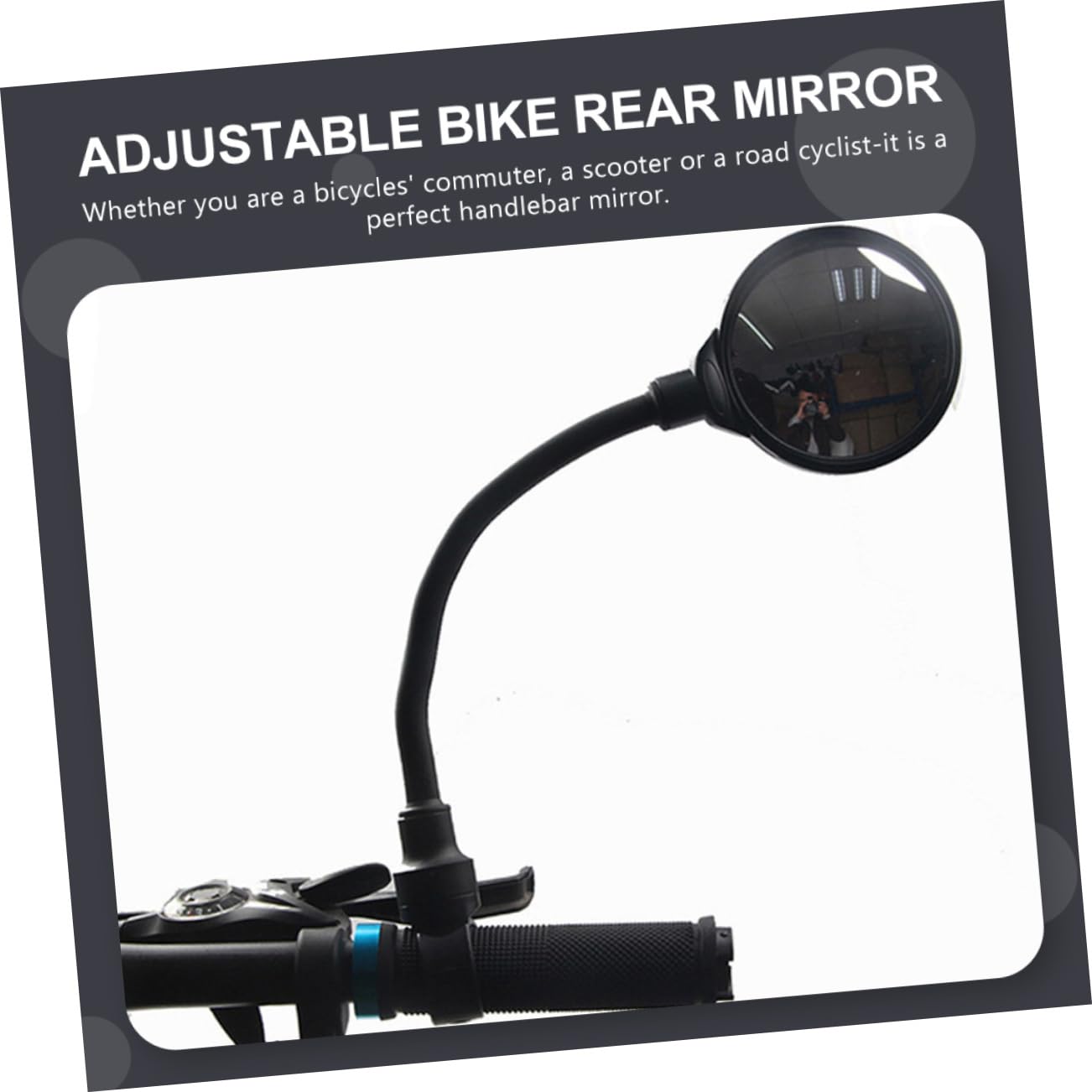 TOYANDONA 2pezzi Specchietto Retrovisore Per Bicicletta Specchietto Regolabile Visione Grandangolare Facile Installare Su Manubrio Per Bici Corsa e Mountain Bike