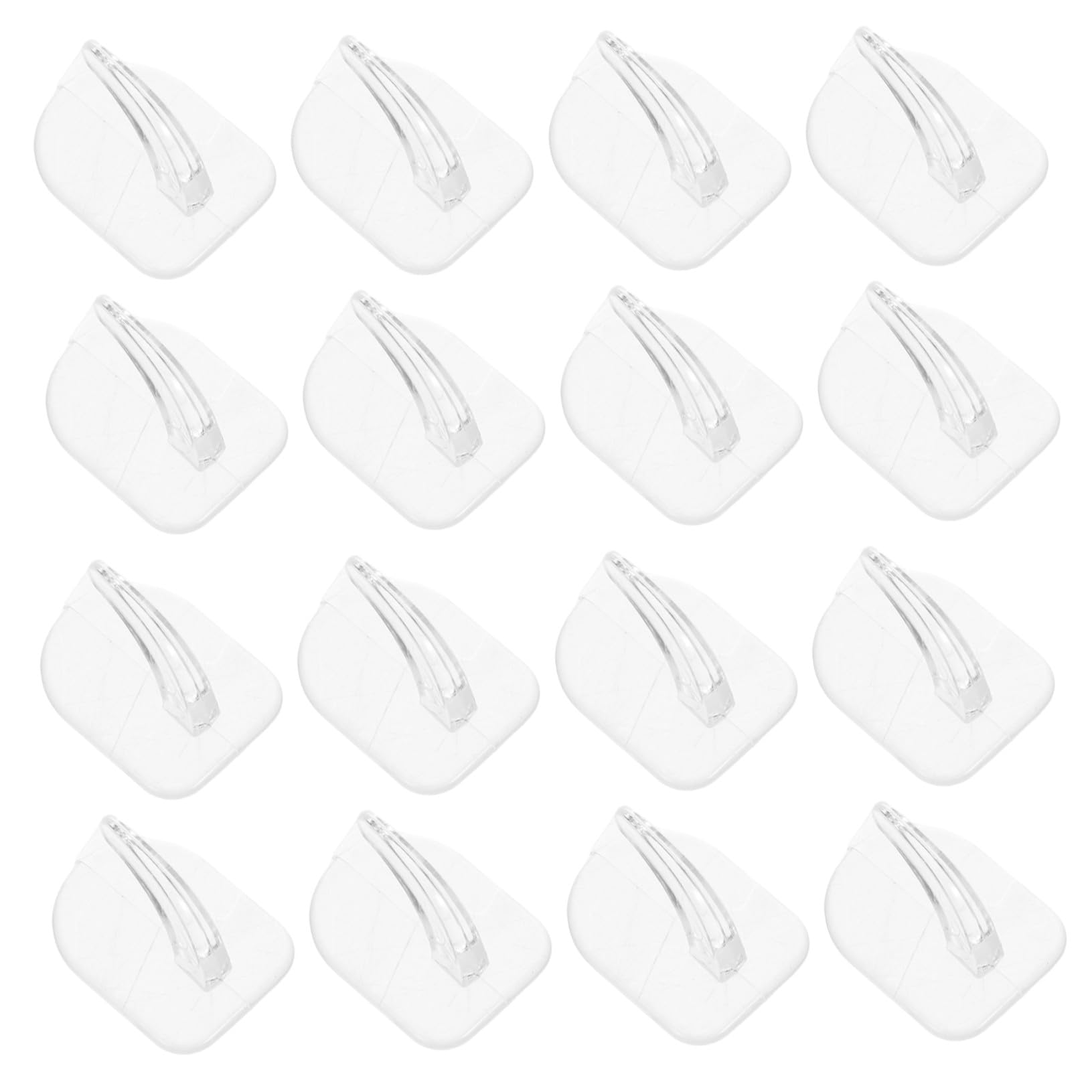 PRETYZOOM 250 Piezas Sin gancho pegajoso ganchos adhesivos para el hogar para uso de plastico PD Transparente