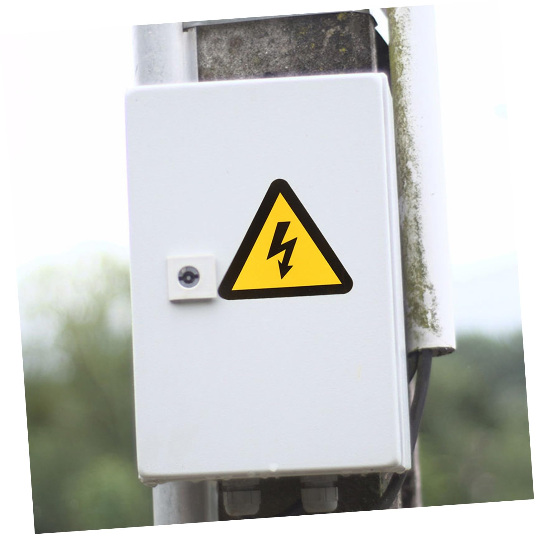 Autocollants de Sécurité Électriques Jaunes 24 Pcs, Adhésifs