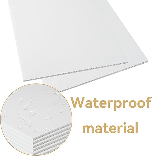 Miniatura 3 de YDisplay Paquete de 3 pósteres en blanco de 24 x 36 pulgadas, tablero de plástico corrugado de 316 pulgadas de grosor para proyectos escolares,