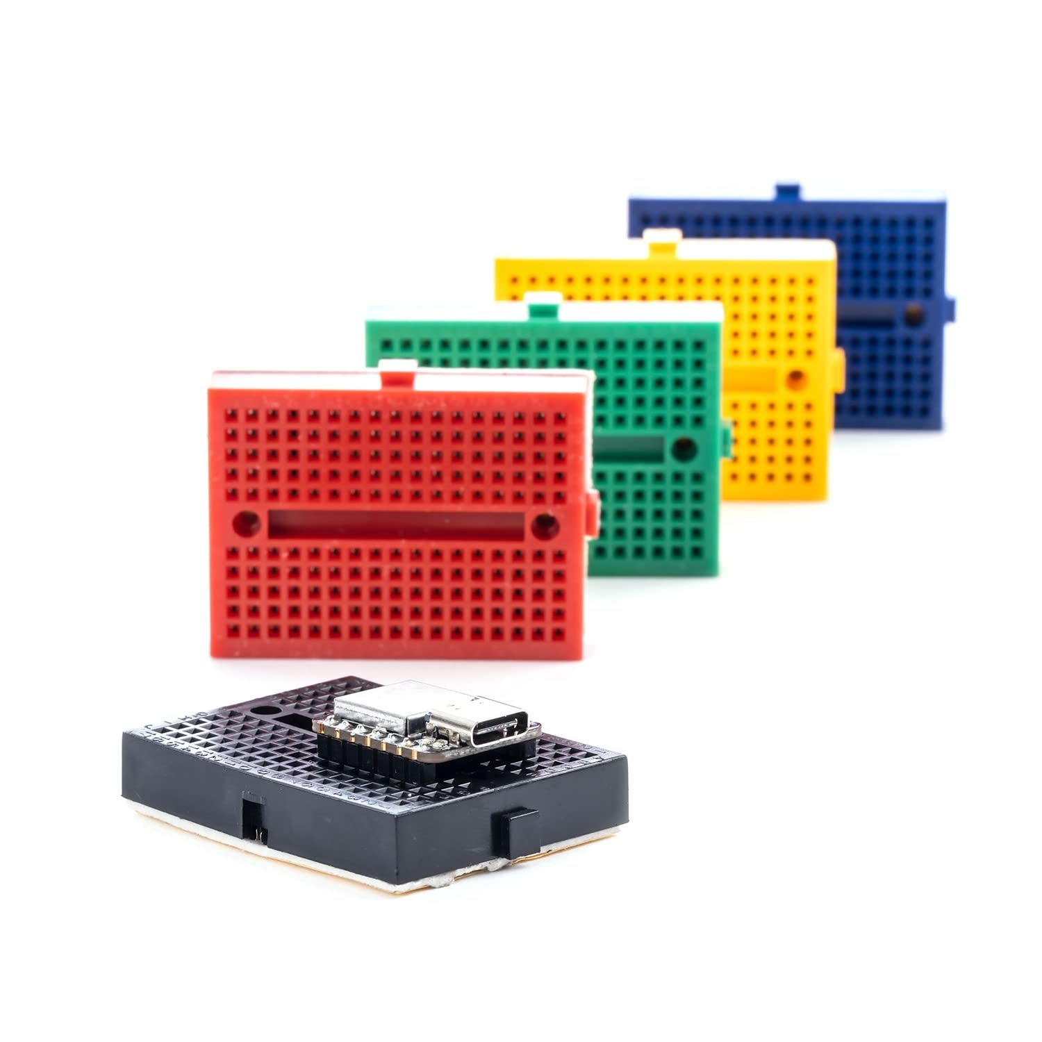 12PCS Mini Breadboard Kit 170 Tie Points Mini Small Solderless Breadboard PCB Board Kit for Arduino Proto Shield(6 Colors 12PCS)