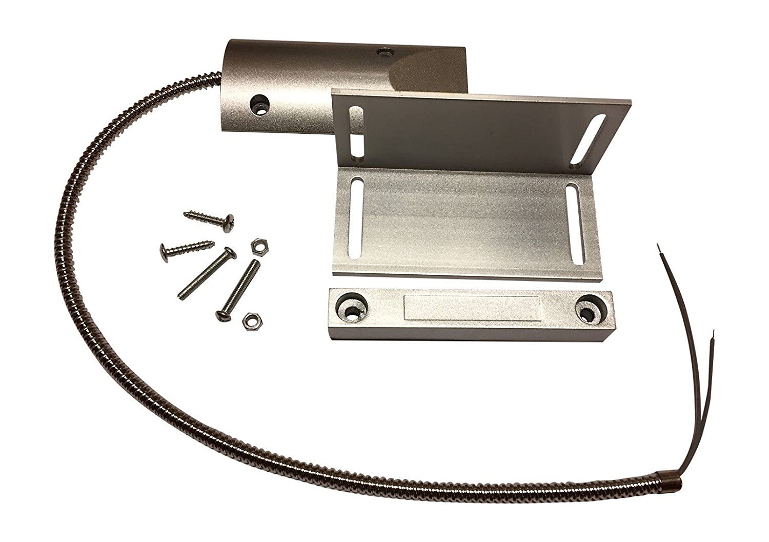 2 pc Overhead Door Magnet Contact with NC (Normally Closed) Armored 18’ Cable