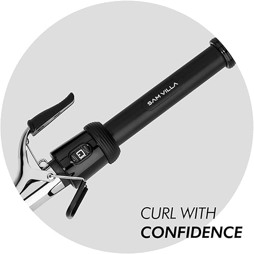 Miniatura 4 de Sam Villa rizador profesional, rizador de pelo con núcleo de cerámica, 1.0in y 1.5in, barril extendido para cabello largo, rizador de doble voltaje,