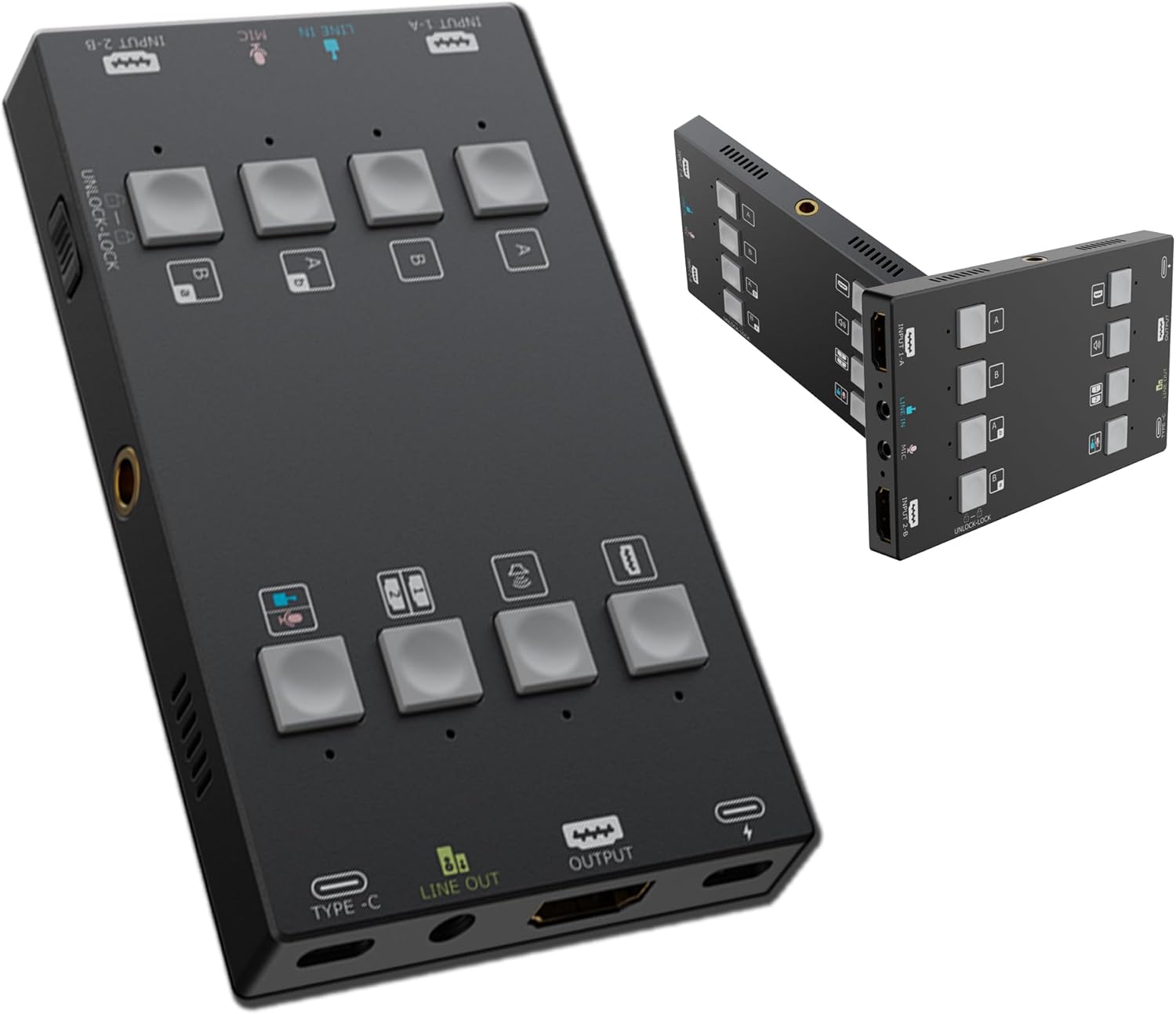 Audio Video Mixing Capture (H2U) Card,4k HDMI to USB Screen can be Switched HD 1080P Live Streaming Video Grabber Converter