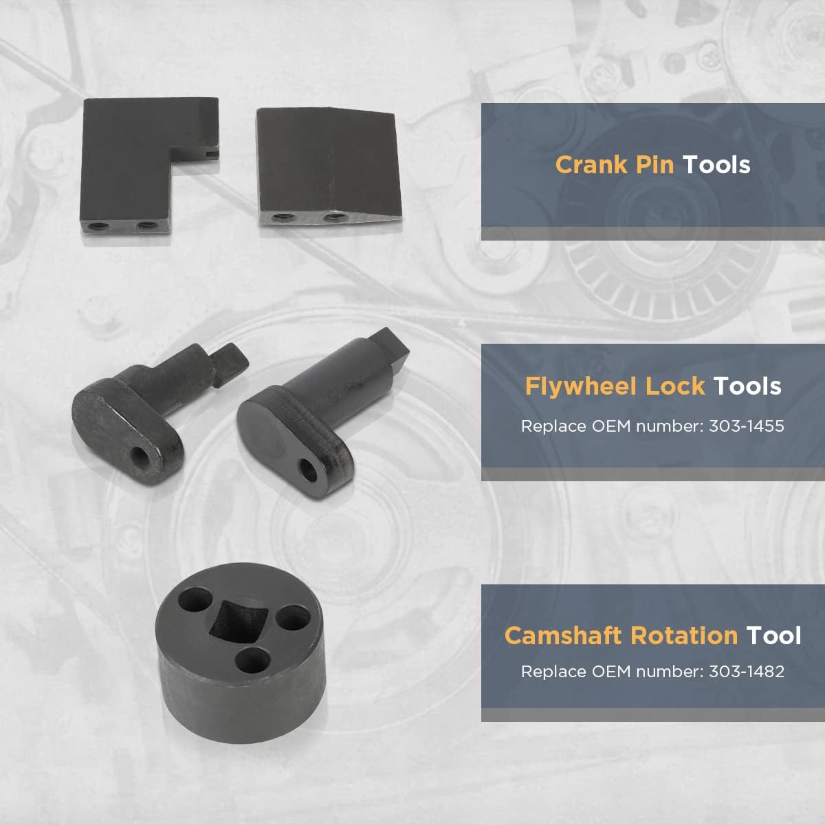 CMTOOL Engine Camshaft Timing Locking Tool Kit Compatible with Jaguar Land Rover Discovery 4 Range Rover Sport V8 5.0L V6 3.0L Engine Camshaft Alignment Tools with Fuel Injector Remover Installer Tool