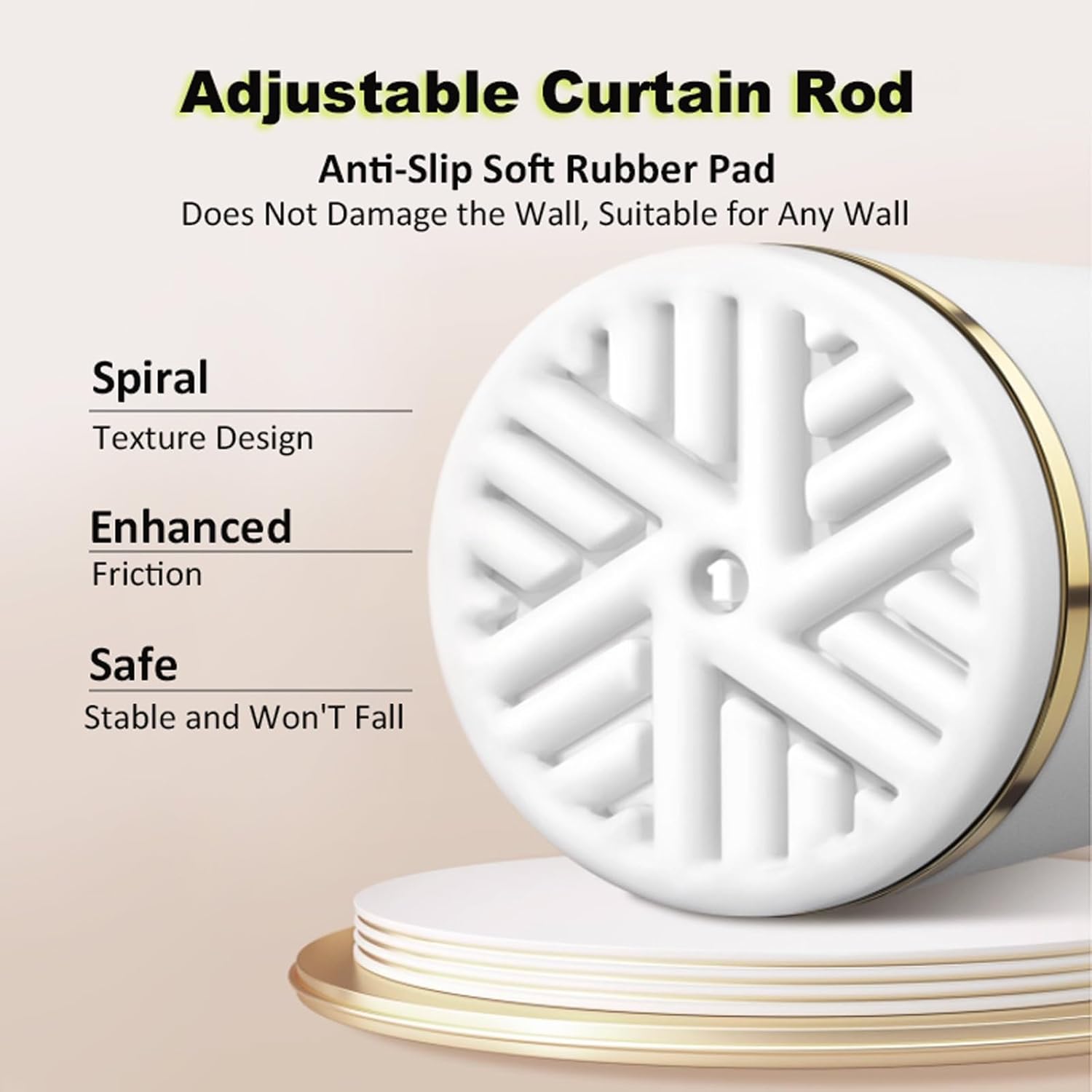 Adjustable Drapery Rods Heavy Duty Curtain Rod Room Divider Curtain Poles No Drilling Single Window Rods for Wardrobe Bathroom(Gray,420-490cm)