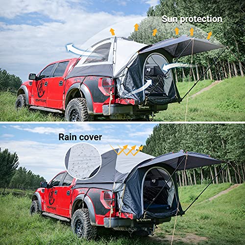 KingCamp Truck Bed Tent 6.5 Foot with Removable 4'x4' Sun Awning, Preferred 2 Person King Size Truck Camping Tent for Camping Outdoor Portable Pickup - Image 4