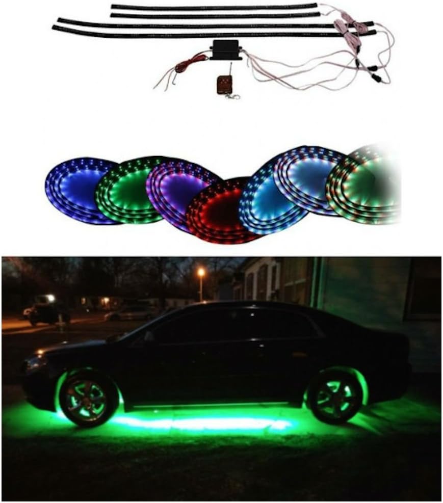 7 Color LED Under Car Glow Underbody Neon Lights With