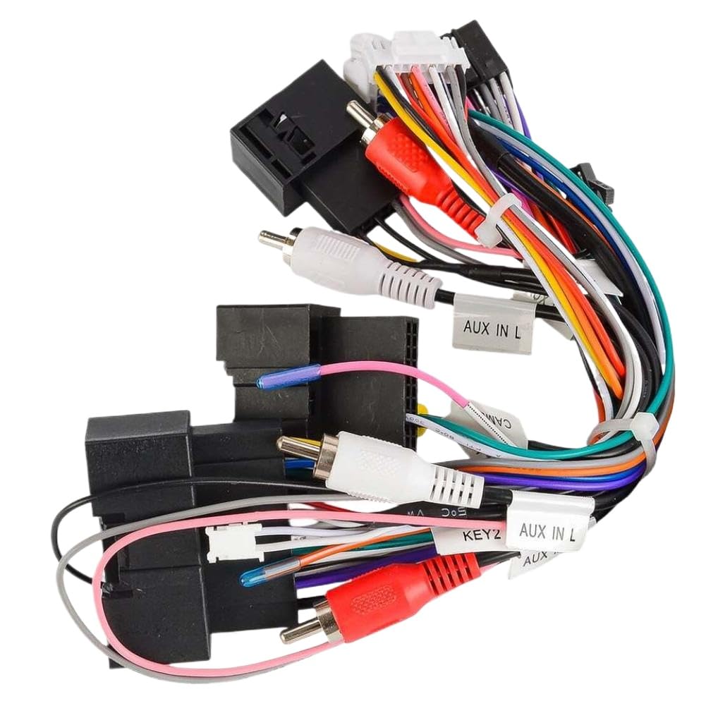 Adaptador de arnés de cables de alimentación de audio estéreo para radio de coche de 16 pines compatible con Focus y (2012-2015)