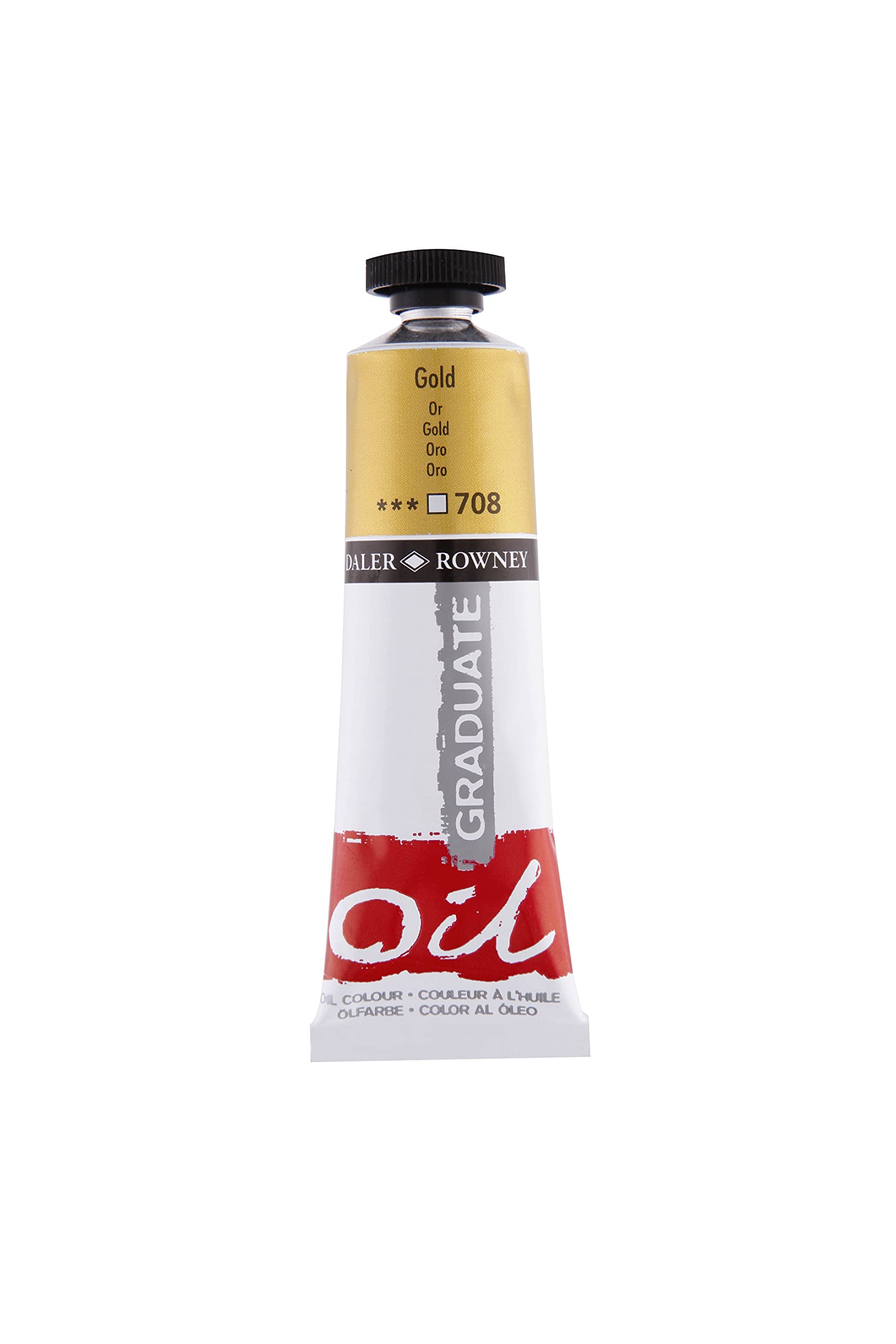 Daler-Rowney Graduate Oil Paint, Aluminium Tube, 1.28oz - 38 ml, Gold